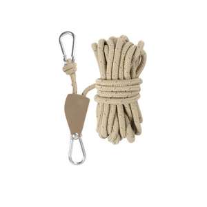Cordes de fixation pour bâche de camping avec système à cliquet, poulie et engrenage métallique renforcé - Cordes de maintien réglables très résistantes - Product Image 2
