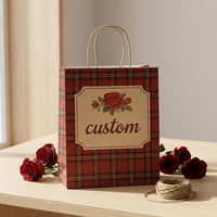 Sac cadeau en papier recyclable pour bougies, avec logo personnalisé, poignée en corde de coton, impression numérique, style classique, gaufrage/débossage, offset