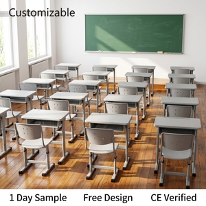 School Furniture Classroom <strong>Adjustable</strong> <strong>Table</strong> and Chair School Desk and Chairs Used School Desks Cheap for Sale - Product Image 2