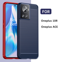 Oneplus — coque de téléphone portable, en fibre de carbone TPU souple brossé, antichoc, pour oneplus 10R ou Oneplus ACE