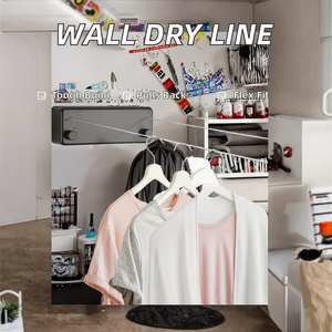 <span class=keywords><strong>Tendedero</strong></span> retráctil secador de acero ABS con cuerda doble de acero inoxidable ajustable - Product Image 3