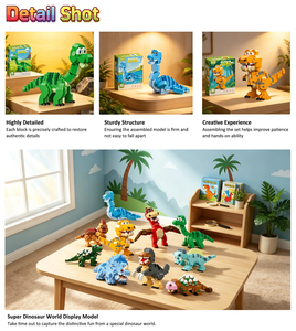 Nuevo <span class=keywords><strong>Juguete</strong></span> <span class=keywords><strong>de</strong></span> Bloques <span class=keywords><strong>de</strong></span> Construcción <span class=keywords><strong>de</strong></span> Dinosaurios 2026, Bloques Nano Micro <span class=keywords><strong>de</strong></span> Plástico ABS, Parque <span class=keywords><strong>de</strong></span> Dinosaurios, Juguetes Educativos para Niños - Product Image 3
