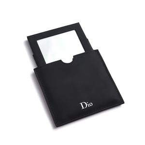 Black Luxury Silver Stamping Custom Logo Wallet Pouch Hand Held Portable Pocket <b>Mirror</b> - Product Image 3