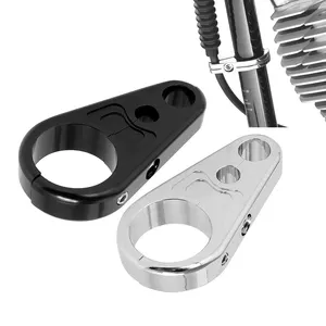 Cnc Zwart Aluminium Billet Dual Gasklepkabels Klem Aluminium Dubbele Kabelklem Motorfiets Onderdelen En Accessoires