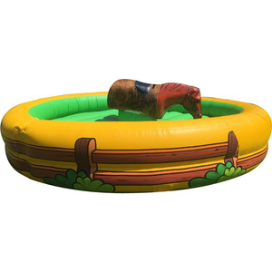Venta al por mayor de arena inflable y un caballo mecánico Maquinaria ecuestre Simulador de competición Rodeo Horse Bucking Horse - Product Image 1