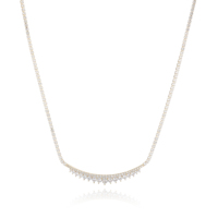Collier Pendentif Mode Scintillant pour Femme, Bijou Anti-Décoloration avec Zircon Blanc et Serrations, Idéal pour Célébrations
