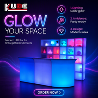 Comptoir de bar LED moderne et lumineux, table à cocktails, vente en gros, mobilier de bar LED pour l'extérieur et l'intérieur, pour les fêtes et les événements