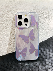 Custodia per <span class=keywords><strong>iPhone</strong></span> con Stampa 3D Estetica Farfalla Blu, <span class=keywords><strong>Cover</strong></span> Anti-caduta Floreale Sfumato per <span class=keywords><strong>iPhone</strong></span> 16/15/14/13/12 ProMax - Product Image 6