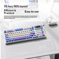 Clavier mécanique filaire USB Smailwolf SK15 avec commandes rotatives, rétroéclairage arc-en-ciel, touches N interchangeables à chaud et fonction de réinitialisation pour ordinateur de bureau