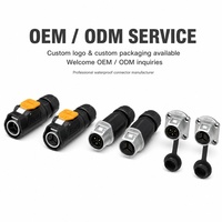 Connecteur hybride circulaire MJ16 en métal IP67, prise d'alimentation et de signal à 2 à 8 broches pour montage sur panneau, pour pack de batteries LiFePO4 BESS