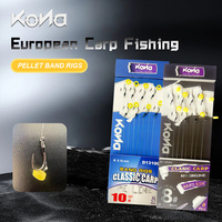 Rigues à cheveux pour appâts / Rigues à pellets - Hameçon assist en acier à haute teneur en carbone pour la pêche en rivière et en lac