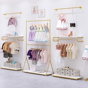 Diseño de Interiores <span class=keywords><strong>para</strong></span> <span class=keywords><strong>Tienda</strong></span> de Ropa Infantil de Moda, Estantes de Exhibición de Ropa Infantil Personalizados, Exhibidores de Ropa Infantil - Product Image 1