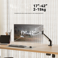 Support de moniteur à bras unique de haute qualité Support réglable en gros 17 "-42" écran pliable Portable en métal
