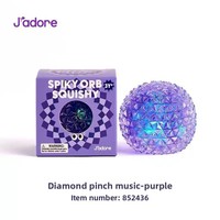 Balle anti-stress diamantée brillante, balle à presser remplie de maltose scintillante, jouet de décompression en TPR cristal, vente en gros