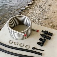 Bobine de chauffage pour bain à remous au bois sur mesure, en acier inoxydable, pour chauffage rapide de bacs en PVC, réservoirs et piscines, pour rénovation DIY