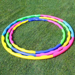 MUDA Venta al por mayor de fábrica Anillo de <span class=keywords><strong>hula</strong></span> de plástico desmontable Educativo DIY Mezcla de cuatro colores Talla de cintura ajustable Diseño plegable - Product Image 6