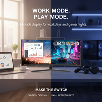 Nouveauté Écran de jeu incurvé ultra-large QHD HDR 34 pouces 21:9 pour ordinateur de bureau PC