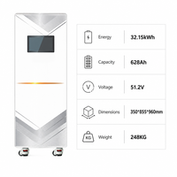 Baterai LiFePO4 F5628 51.2V 628Ah 32.15kWh 8000 Siklus 5 Tahun Garansi WiFi CAN RS485 Sistem Penyimpanan Tenaga Surya Rumah Off Grid Hybrid
