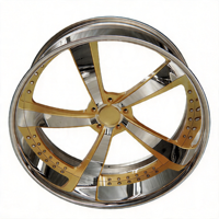 Velg Tempa Cekung Dalam 2-Piece 17-22 Inch Polish Chrome 5*112 5*114.3 5*120 5*127 5*130 untuk BMW Toyota Chevy