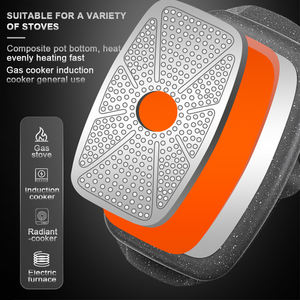 หม้อหุงข้าวอเนกประสงค์2ชั้น6L 32ซม. ทำจากหินอลูมิเนียมอัลลอยด์ขนาดใหญ่พิเศษใช้ทางการแพทย์ - Product Image 4