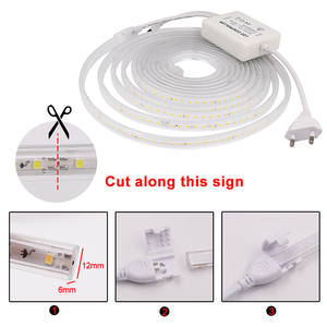 Bande <span class=keywords><strong>Led</strong></span> variable <span class=keywords><strong>220V</strong></span> 110V 2835 haute luminosité bande lumineuse <span class=keywords><strong>Led</strong></span> étanche 120Led/M télécommande <span class=keywords><strong>ruban</strong></span> <span class=keywords><strong>Led</strong></span> <span class=keywords><strong>ruban</strong></span> flexible lumière - Product Image 3
