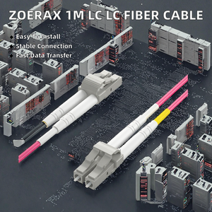 Câble de brassage fibre optique ZOERAX LC-LC 1M LSZH -09 100/40/10Gb avec transceiver <span class=keywords><strong>SFP</strong></span> 50/125µm OM4 pour réseaux d'entreprise/données – Garantie 1 an - Product Image 2