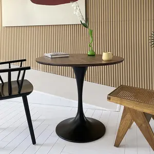 Meja Makan Bundar Nordik Tulip Dasar Meja Makan untuk Rumah Bar Cafe Furniture