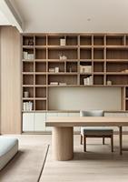 Bureau de lecture intégré en bois massif avec tiroirs à classeurs verrouillables pour une organisation optimale des espaces de travail familiaux