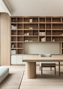Scrivania Integrata in Legno Massello con Cassetti Portadocumenti con Serratura per Ampia Stanza Studio Condivisa in Famiglia - Product Image 2