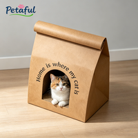 Nichoir pour chat en papier kraft écologique, durable et luxueux, avec griffoir amovible et design lavable |   Biodégradable
