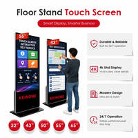 Pantalla Táctil LCD de 32/43/50/55/65 Pulgadas, Señalización Digital de Pie, Kiosco Interactivo de Publicidad, Pantalla de Autoservicio