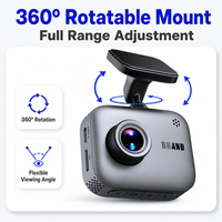 VIEVGUARB V8 Caméra embarquée 4K véritable avec caméra avant et arrière, WiFi 5G, support rotatif à 360°