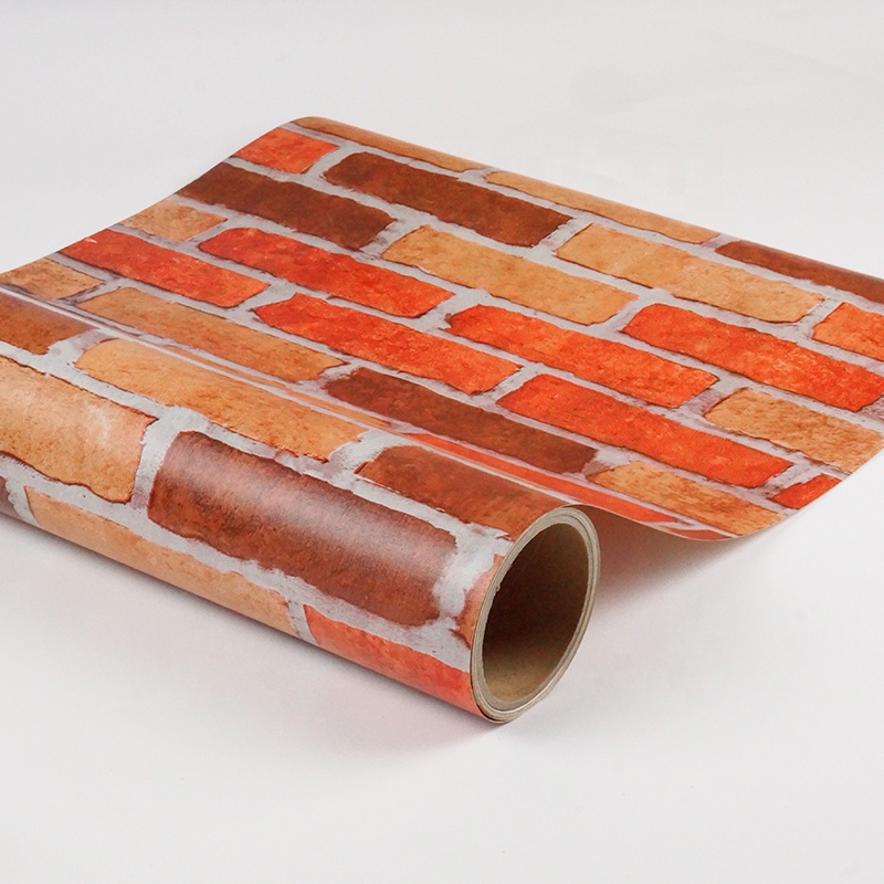 Brick Printed Wallpaper Vinyl Film Self Adhesive Plastic Film