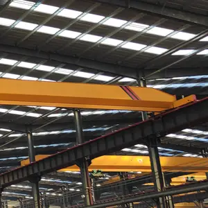 Easy operation 10 ton single girder overhead bridge crane in work shop
