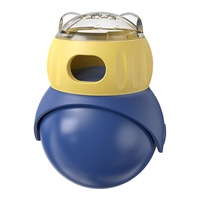 Jouet interactif pour animaux de compagnie, distributeur de friandises en plastique ABS à ouverture réglable, jouet à bascule sonore pour la distribution lente de nourriture pour chats et petits chiens