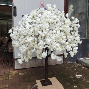Splendidi fiori di seta bianca Sakura piante alberi artificiali personalizzabili pera pesco fiore di ciliegio albero - Product Image 1