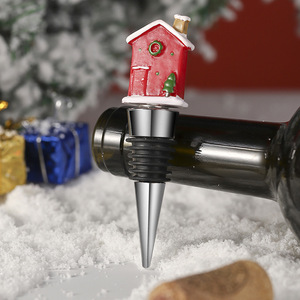 Christmas House <b>Wine</b> <b>Stopper</b> Plastic Bottle Seal Decorative Holiday Accessory - Product Image 1