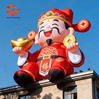 Ballon gonflable du Dieu de la Richesse chinois Happy Fortune, Dieu de la Richesse gonflable pour le Festival du Printemps, pour exposition en extérieur