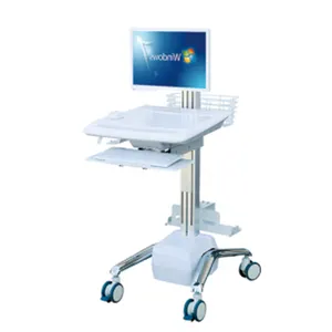 하나의 워크 스테이션 높이 조절 가능한 모바일 의료 노트북 카트 치과 진료소 용 태블릿 병원 트롤리