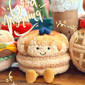 Jelly Doll Breakfast Food Series Bear Doll Hamburguesa Leche Té Waffle PP Algodón Felpa para aliviar el estrés Lavado Regalo de cumpleaños - Product Image 1