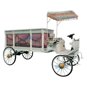 Élégante carrosse funéraire blanc personnalisé à vendre – Dernier modèle de carrosse à chevaux en métal et bois, style moderne - Product Image 1