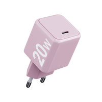 Adaptateur d'alimentation USB-C 20W PD en ABS à charge rapide, vente en gros d'usine, avec prise UE pour téléphone, ordinateur portable et appareil photo