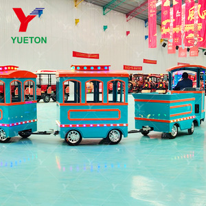 Train électrique sans rail pour enfants, certifié CE, 4 wagons, pour parcs d'attractions et centres commerciaux, petite taille, à vendre - Product Image 3