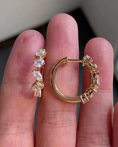 Fine Round Brilliant Diamond <b>Stud</b> Earrings 925 <b>Sterling</b> <b>Silver</b> Elegant Jewelry for Wedding Engagement Celebration - Product Image 1