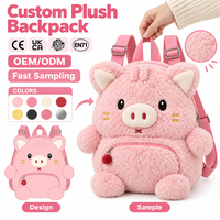 Sac à dos en peluche cochon personnalisé, amusant et mignon, sac à bandoulière créatif, disponible pour la personnalisation