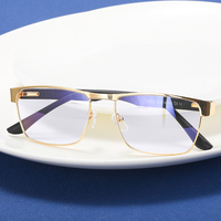 MS 91307 2024 nuevos hombres TR90 + Metal clásico cuadrado óptico Anti-Luz Azul Marco de anteojos diseño de moda