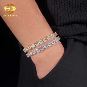 <strong>USA</strong> Stocks 6.5mm D Color VVS Moissanite Tennis Chain Necklace 925 Sterling Silver Iced Out Hip Hop <strong>Jewelry</strong> - Product Image 5