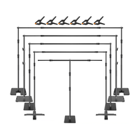 Support de fond télescopique invisible en alliage d'aluminium de 2,4 m pour studio photo, idéal pour mariages et événements