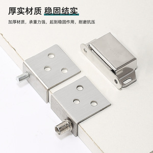 Support d'angle en acier inoxydable CT, 4 mm d'épaisseur, charnière de meuble à montage encastré pour portes d'armoires, design durable et minimaliste - Product Image 5
