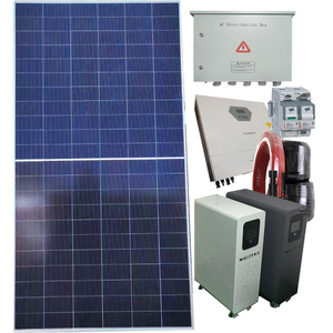 ระบบไฮบริดออฟกริดสำหรับบ้าน 10kva 10kw กำลังผลิตไฟฟ้า 10000W 110V/220V แผงโซลาร์เซลล์แบบโมโนคริสตัลไลน์ แบตเตอรี่ลิเธียมไอออน 10kw 10k - Product Image 3